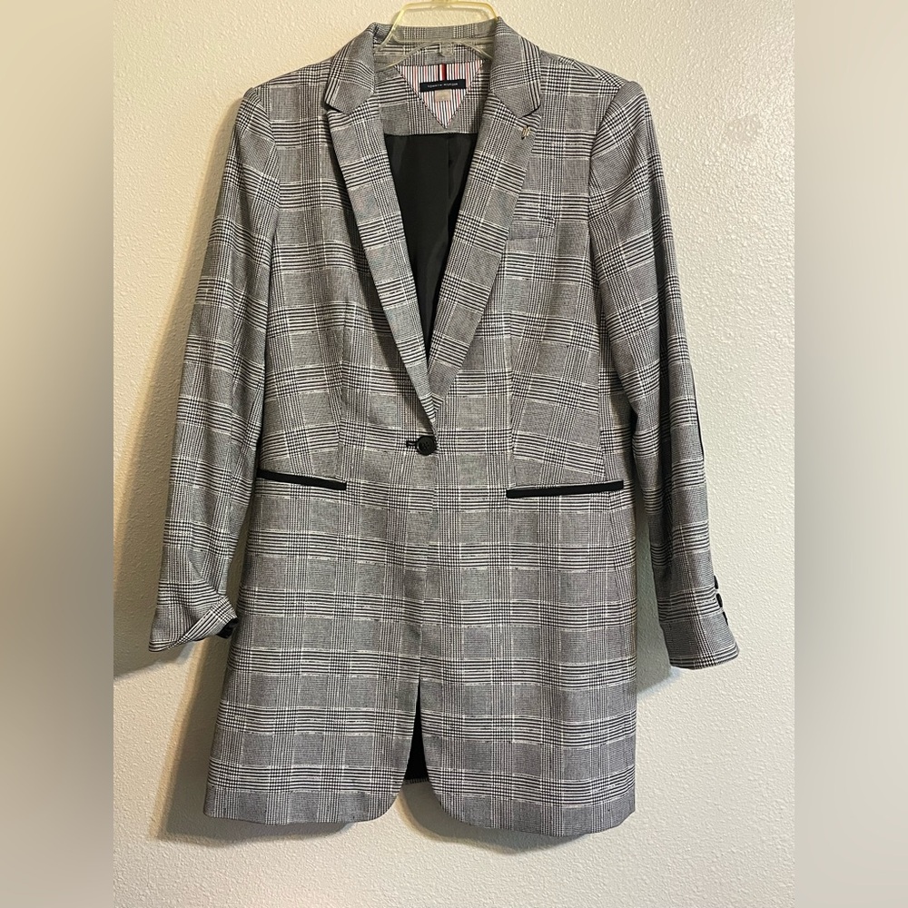Tommy Hilfiger Gray Plaid Blazer
